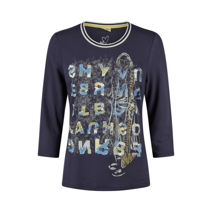 Barbara Lebek shirt 40100052 opdruk Marine
